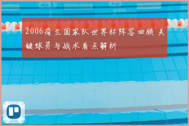 2006荷兰国家队世界杯阵容回顾 关键球员与战术看点解析